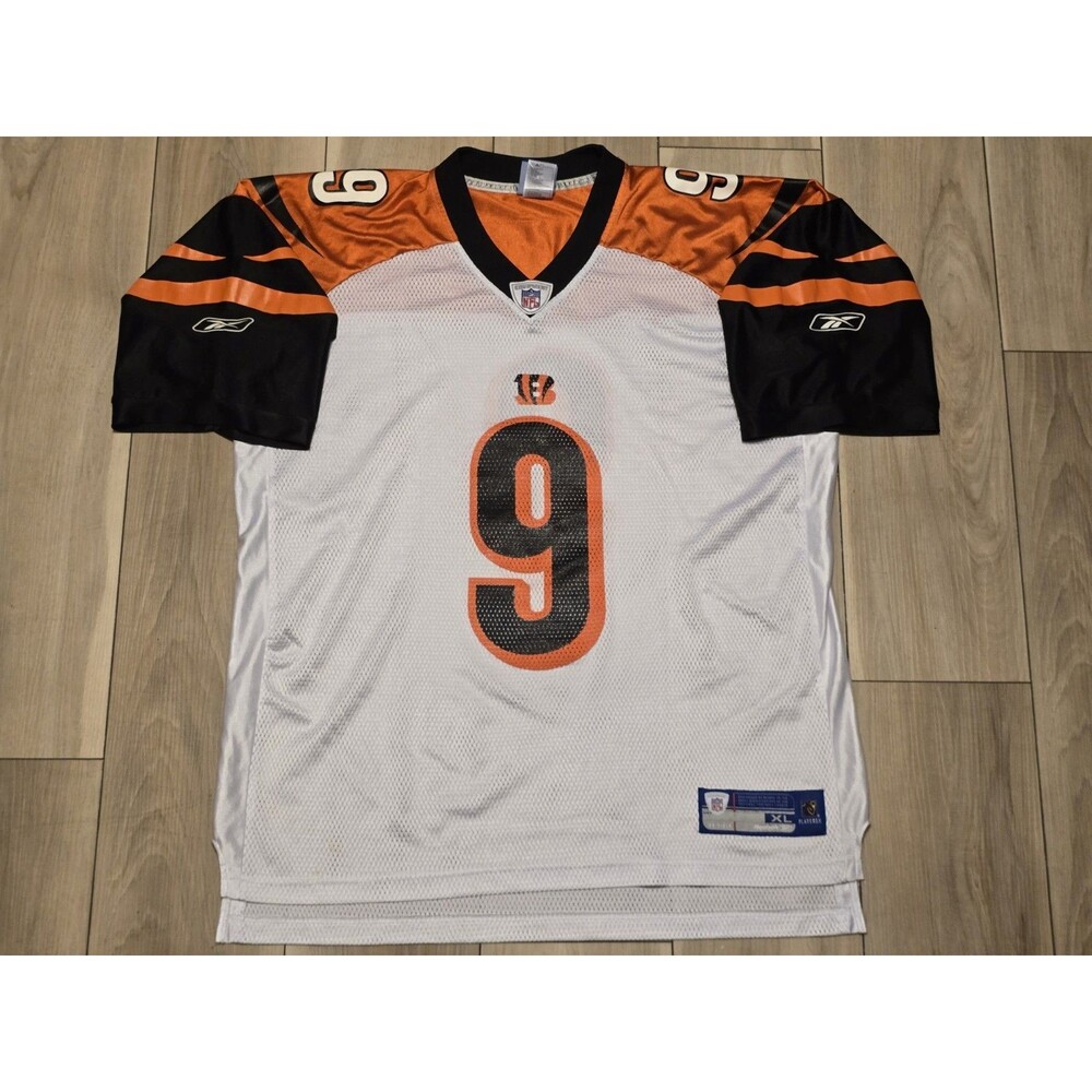 Cincinnati Bengals #9 Carson Palmer Jersey Reebok NFL Equipment On Field Mens XL